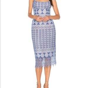 Bcbg blue midi dress
